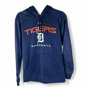 Majestic Athletic Detroit Tigers navy blue hoodie Size S #MLB #Tigers